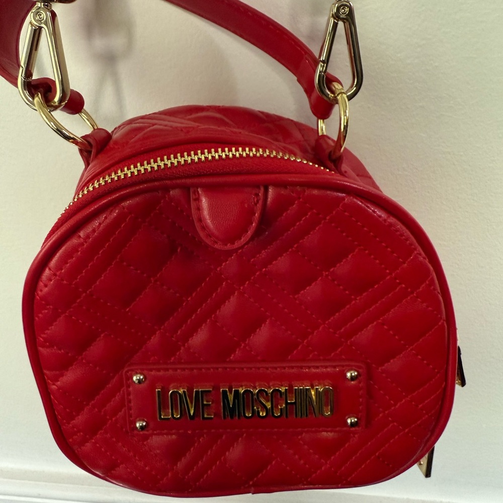 Love Moschino Red Quilted Mini Bag